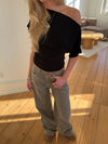 Florine figursyet t-shirt - Sort