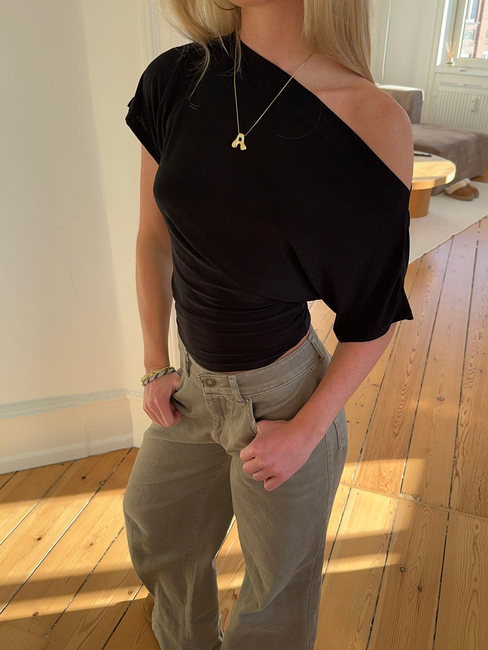 Florine figursyet t-shirt - Sort