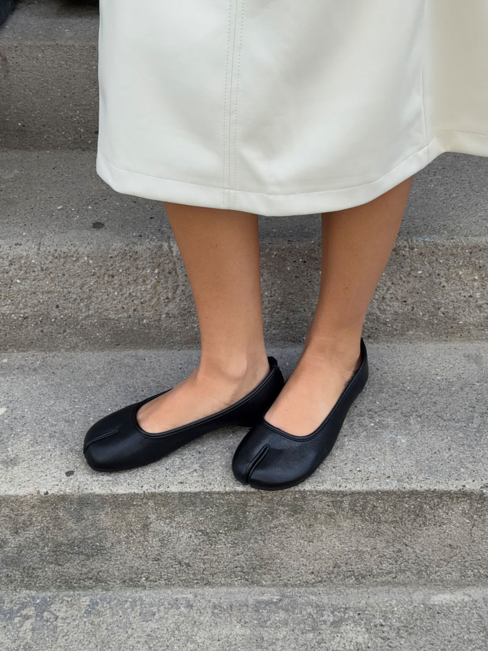 Tuvina split toe ballerina - Sort