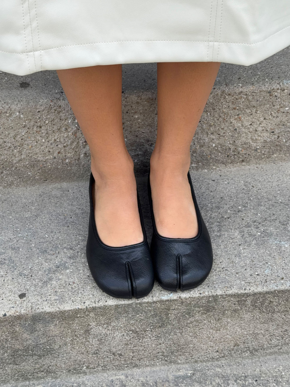 Tuvina split toe ballerina - Sort