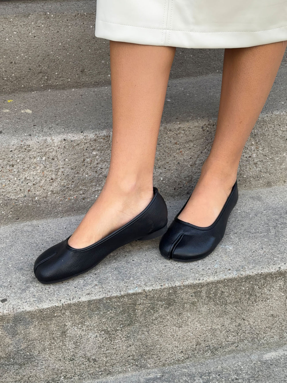 Tuvina split toe ballerina - Sort