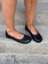 Auletta split toe ballerina med sløjfe - Sort