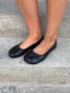 Auletta split toe ballerina med sløjfe - Sort