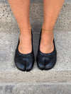 Auletta split toe ballerina med sløjfe - Sort