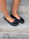 Auletta split toe ballerina med sløjfe - Sort