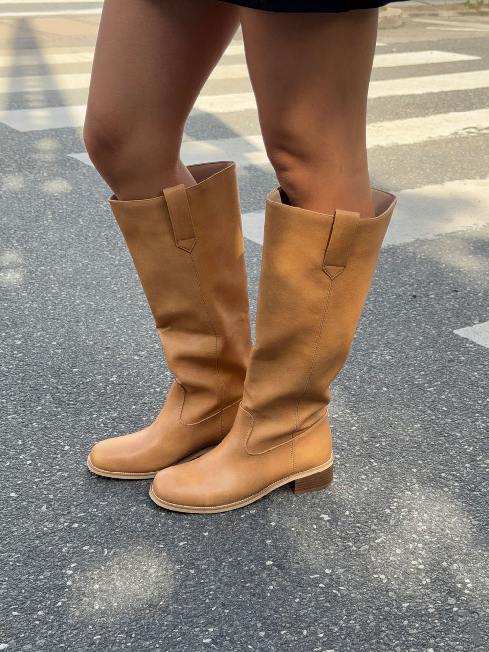 Justina tall støvler - Camel