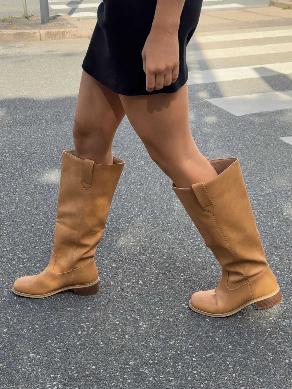 Justina tall støvler - Camel