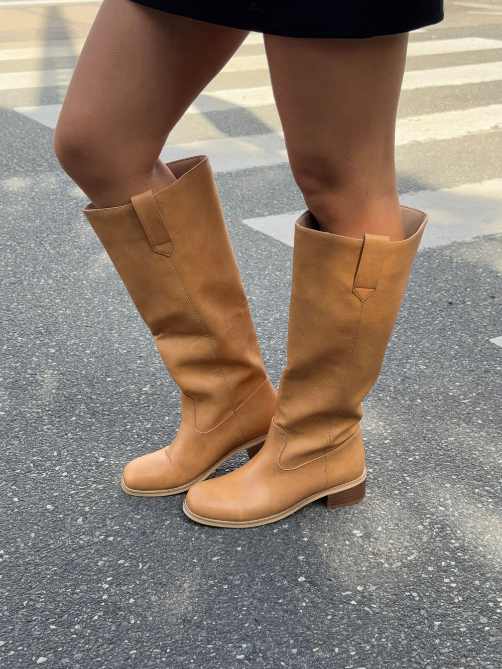 Justina tall støvler - Camel