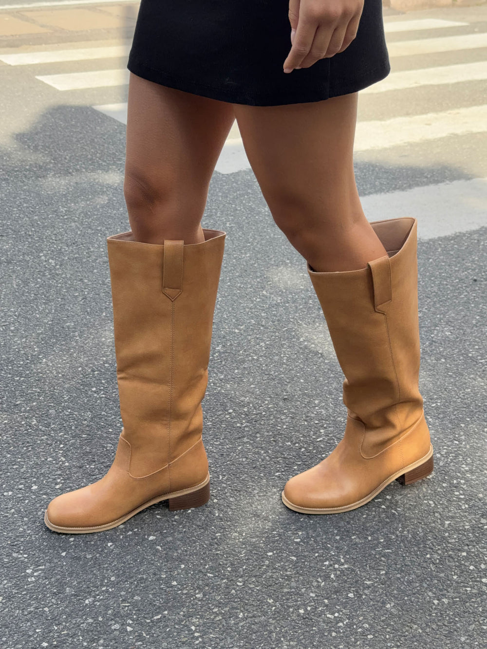 Justina tall støvler - Camel