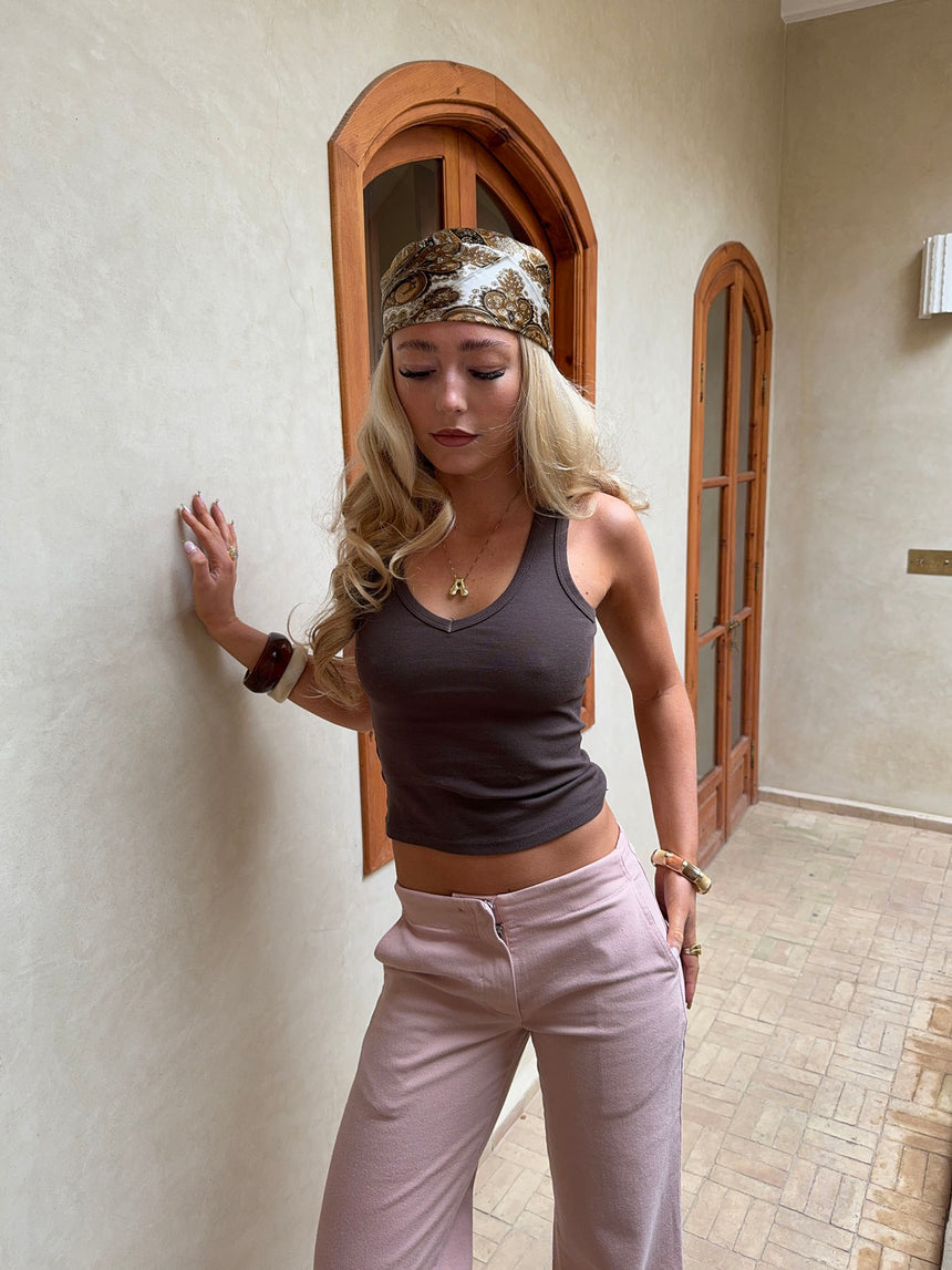 Chiara tank top - Lys brun