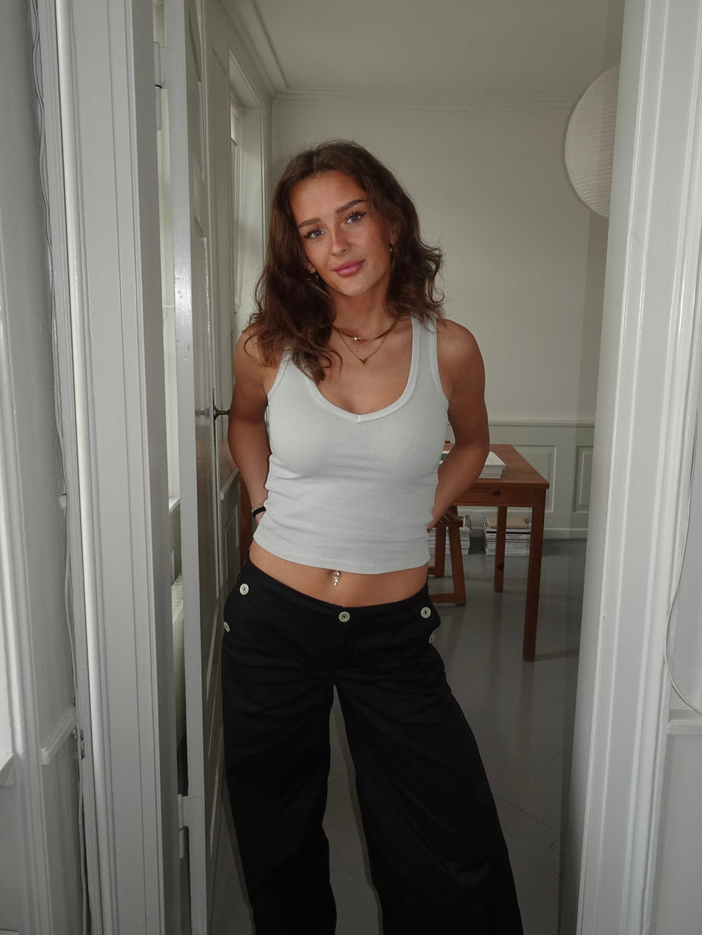 Chiara tank top - Lys grå