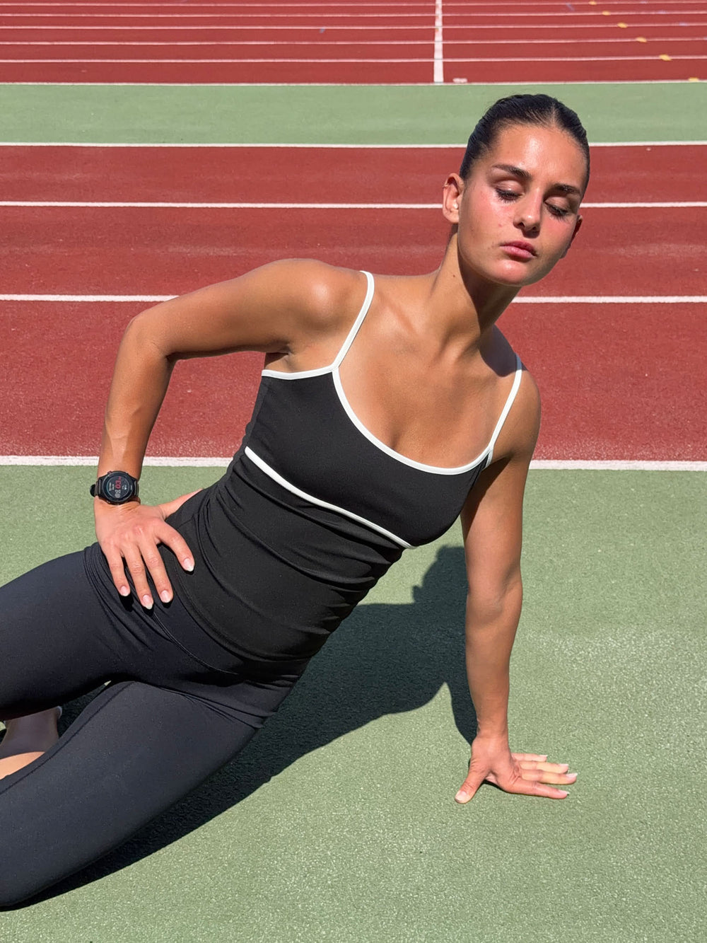 Speedana tanktop - Jet black/cloud