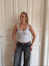 Marlo tanktop i rib - Grå