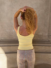 Julea tanktop i rib - Lysegul