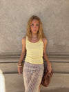 Julea tanktop i rib - Lysegul