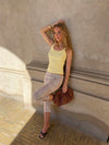 Julea tanktop i rib - Lysegul