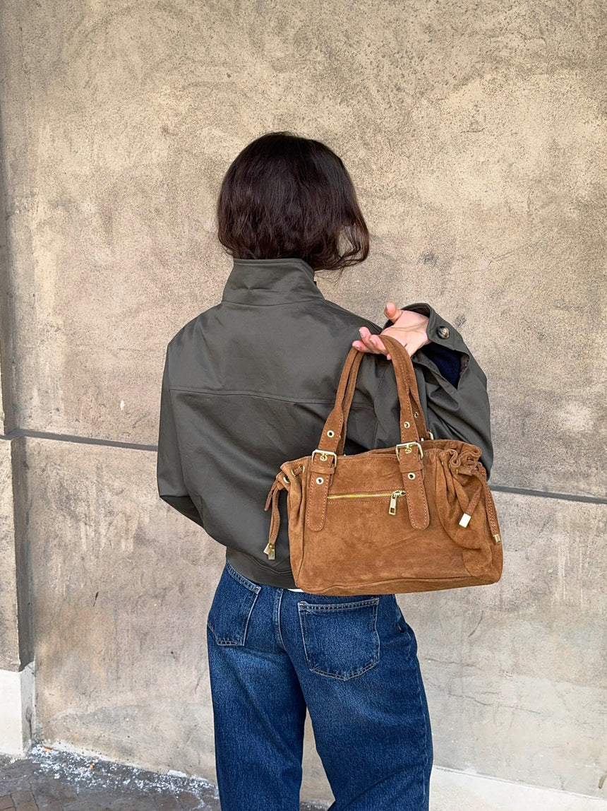 Mura taske i ruskind - Brun