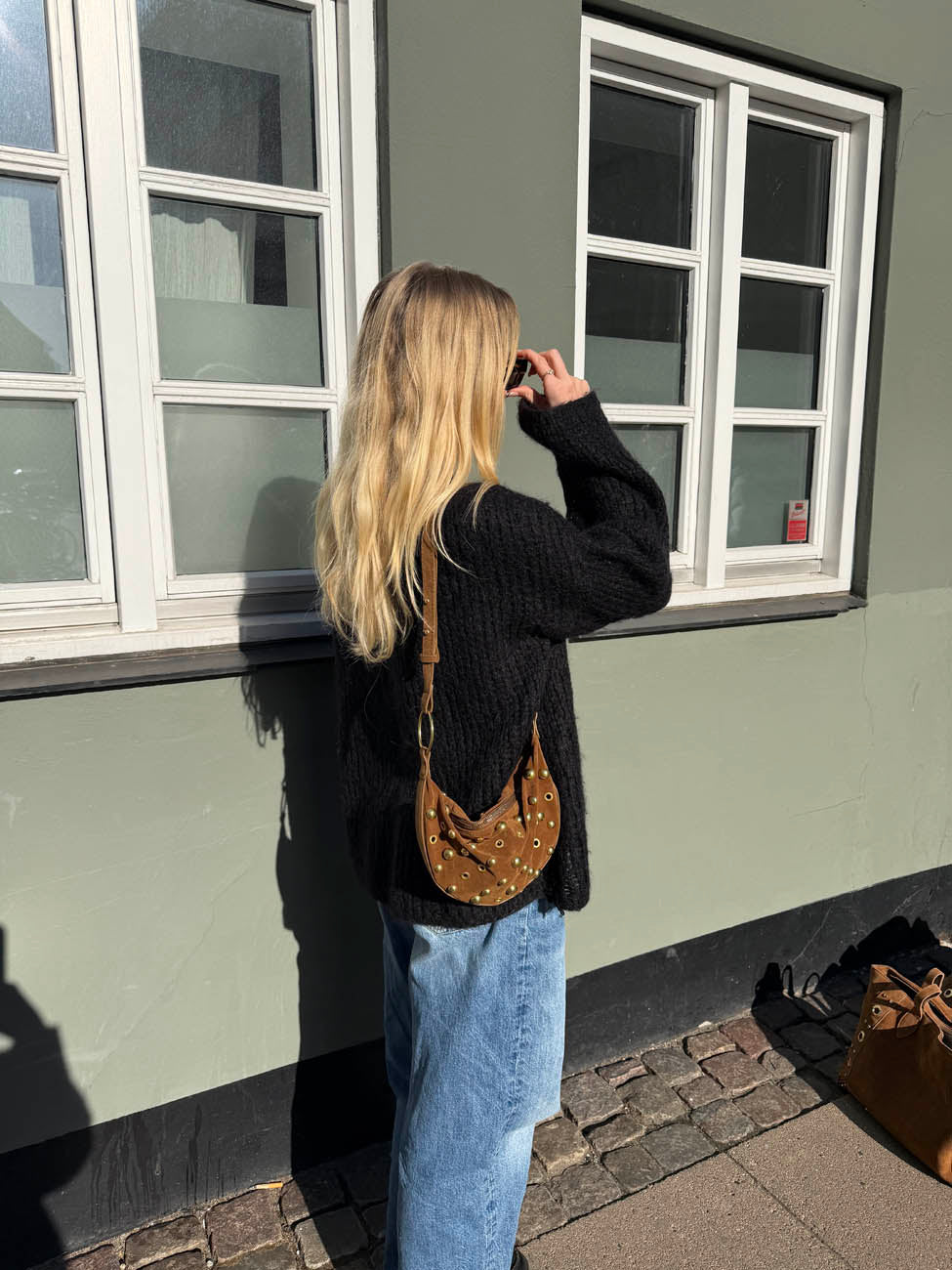 Loana taske med nitter - Brun
