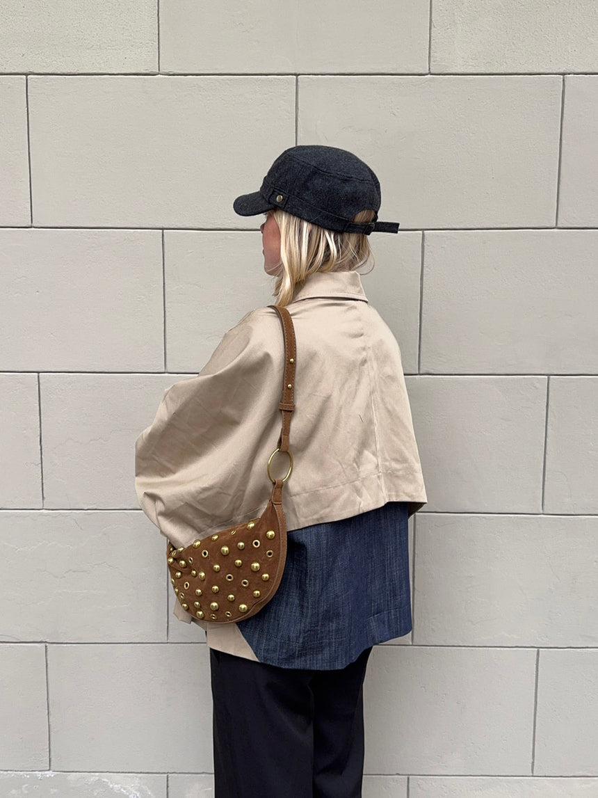 Loana taske med nitter - Brun