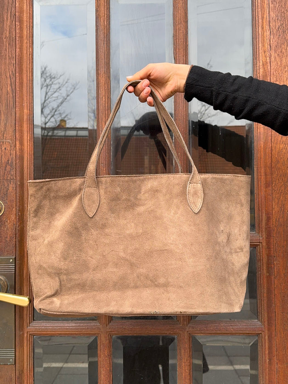 Lyra taske med nitter - Brun