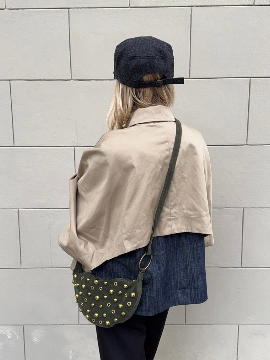 Loana taske med nitter - Grøn