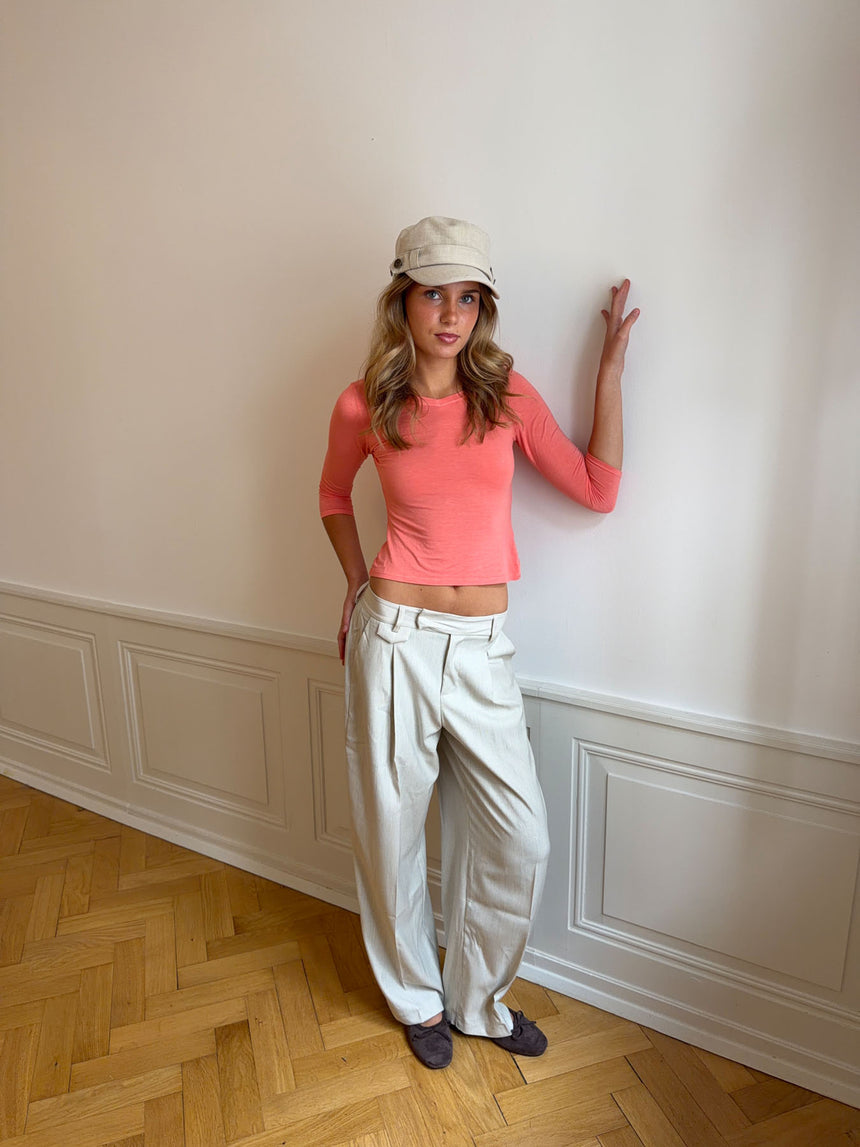 Delores ternede suitbukser - Beige
