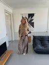 Selina ternede suit bukser - Brun/taupe