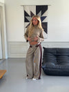 Selina ternede suit bukser - Brun/taupe