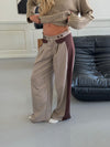 Selina ternede suit bukser - Brun/taupe