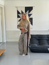 Selina ternede suit bukser - Brun/taupe