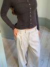 Delores ternede suit bukser - Beige
