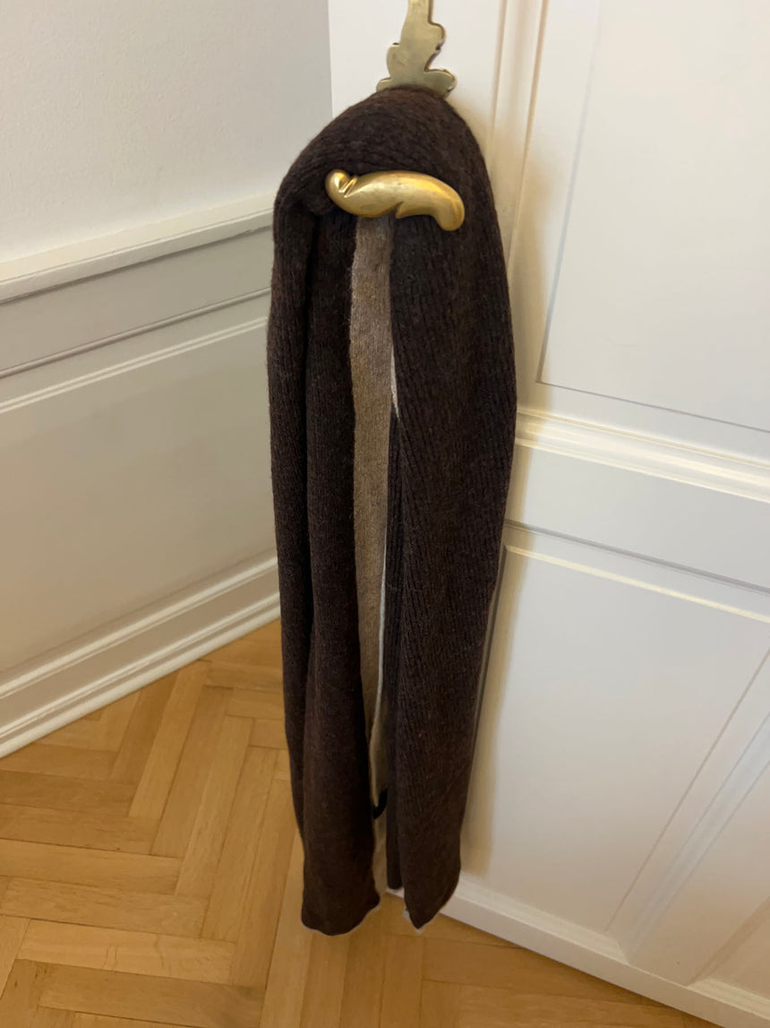 Liroline tørklæde - Brunt/råhvid