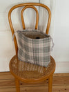 Honey toilettaske med tern - Beige/grøn