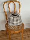 Honey toilettaske med tern - Beige/grøn