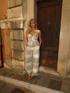 Eléonore top - Hvid/beige