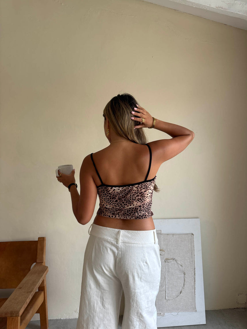 Capri top - Leopard