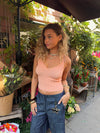 Metiana top - Koral orange