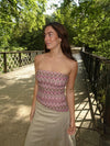Vanya top - Pink/brun