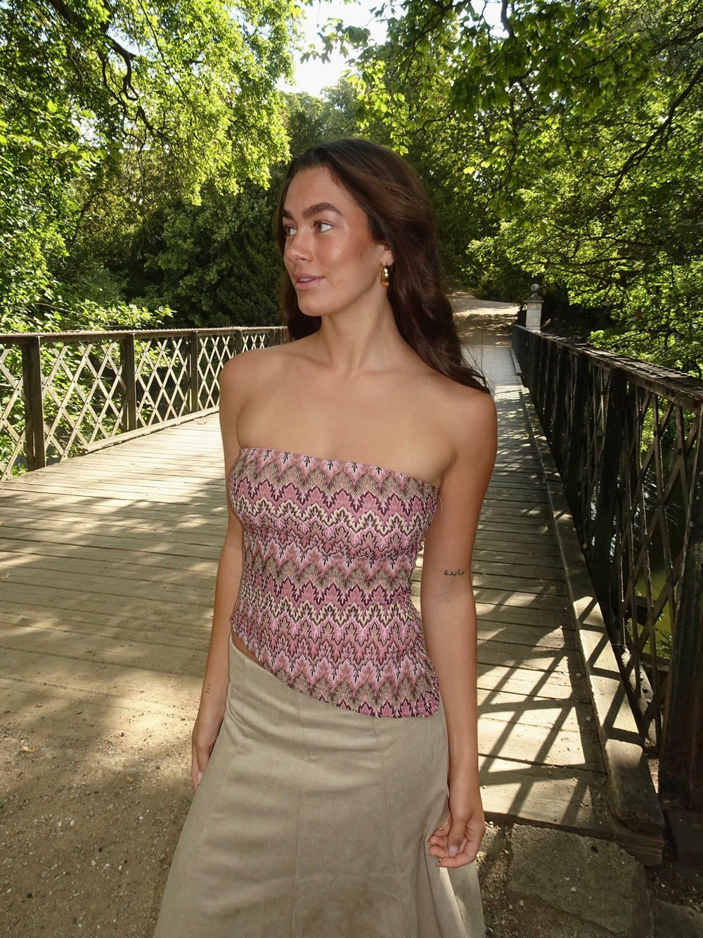 Vanya top - Pink/brun