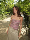 Vanya top - Pink/brun