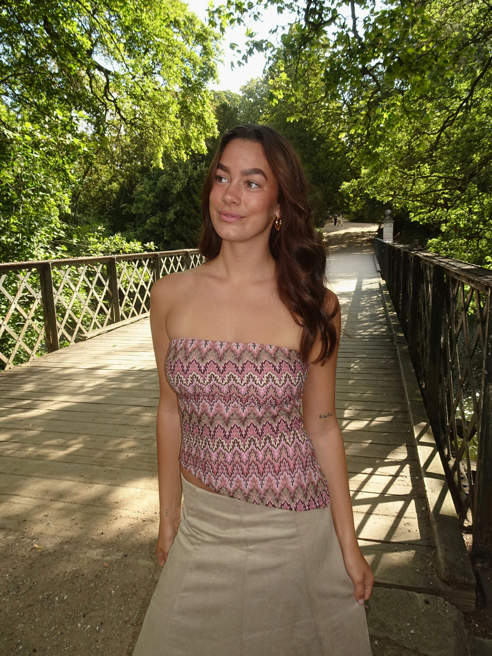 Vanya top - Pink/brun