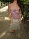 Vanya top - Pink/brun
