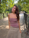 Vanya top - Pink/brun