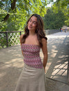 Vanya top - Pink/brun