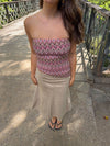 Vanya top - Pink/brun