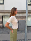 Nicana top i strik - Off white