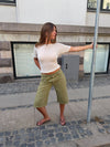 Nicana top i strik - Off white
