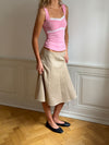 Mandaline top med blondedetalje - Pink