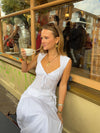 Malin Tomkins top med blondedetaljer - Hvid