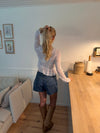 Floria top med blonder - Hvid
